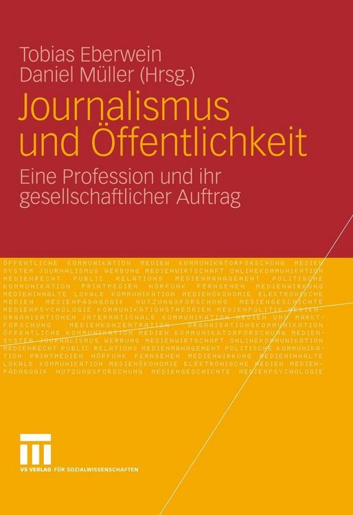 Produktbild: Journalismus und &Ouml;ffentlichkeit
