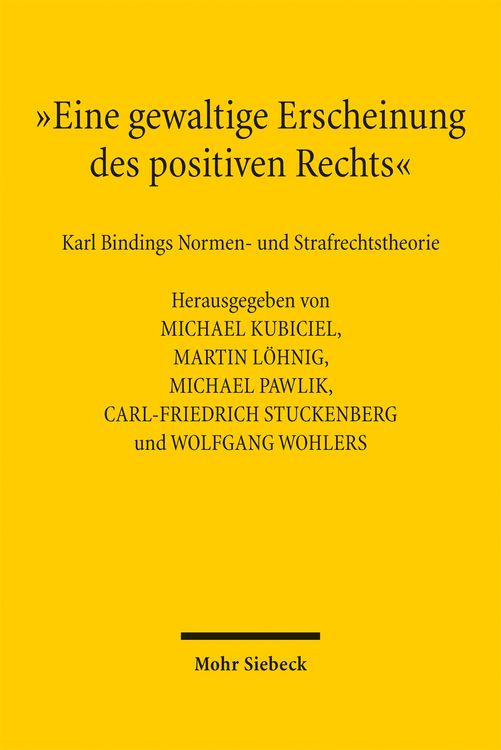 Produktbild: "Eine gewaltige Erscheinung des positiven Rechts"