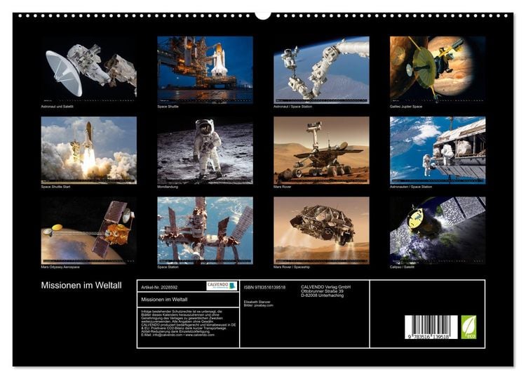 Produktbild: Missionen im Weltall (hochwertiger Premium Wandkalender 2026 DIN A2 quer), Kunstdruck in Hochglanz