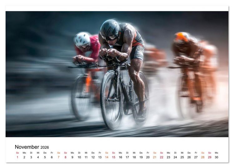 Produktbild: Triathlon - Grenzen verschieben (Tischkalender 2026 DIN A5 quer), CALVENDO Monatskalender