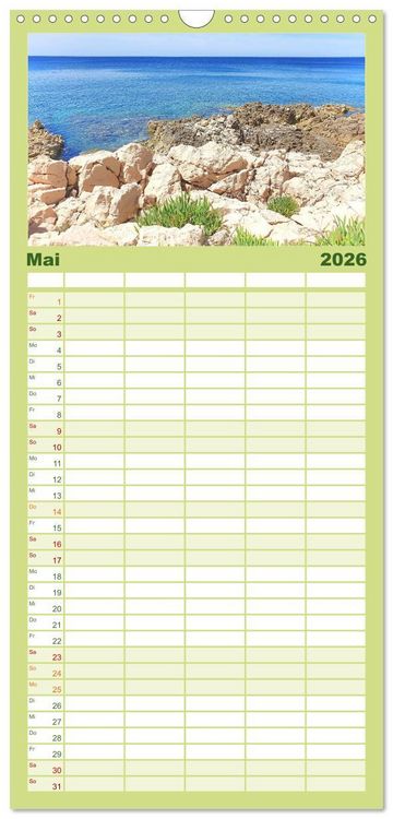 Produktbild: Familienplaner 2026 - Die Insel Cres - Raue Sch&ouml;nheit in Kroatien mit 5 Spalten (Wandkalender, 21 x 45 cm) CALVENDO