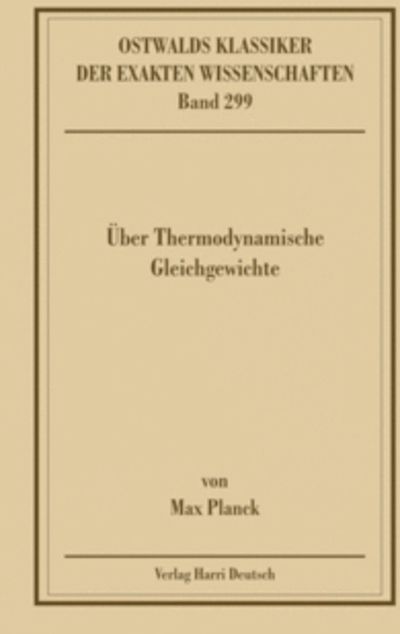 Produktbild: &Uuml;ber Thermodynamische Gleichgewichte (Planck)