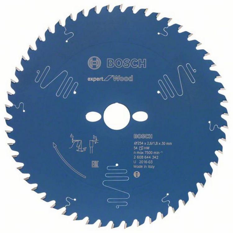 Produktbild: Bosch Accessories Expert for Wood 2608644342 Kreiss&auml;geblatt 254 x 30 x 1.8 mm Z&auml;hneanzahl: 54 1 St.