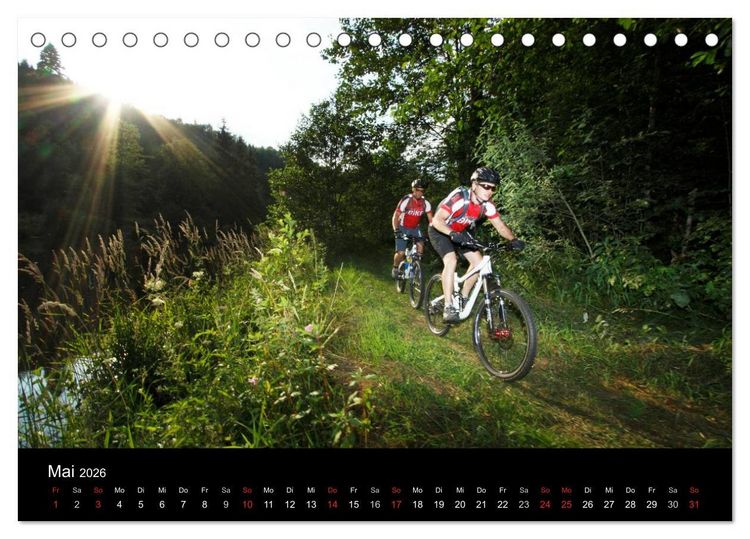 Produktbild: Mountainbike Abenteuer Deutschland (Tischkalender 2026 DIN A5 quer), CALVENDO Monatskalender