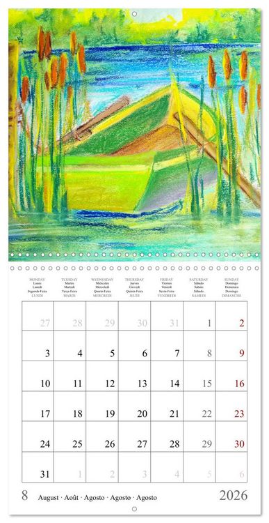 Produktbild: Maritime Adventures - Colourfully painted boats (Wall Calendar 2026 12 &times; 12 Inch) CALVENDO 12 Month Wall Calendar