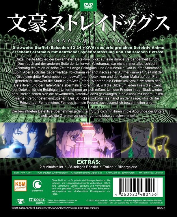 Produktbild: Bungo Stray Dogs - Staffel 2 [3 DVDs]