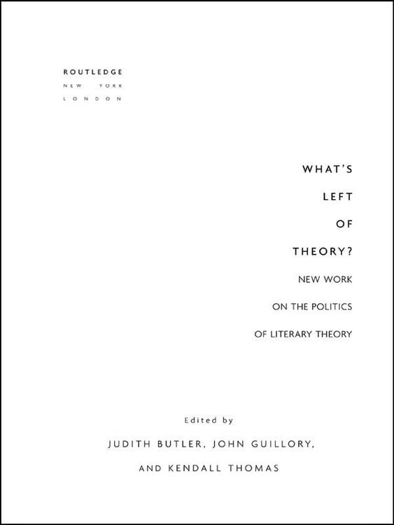 Produktbild: What's Left of Theory?
