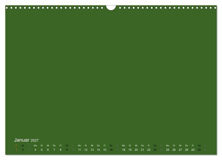 Produktbild: Bastelkalender - dunkel Gr&uuml;n (Wandkalender 2027 DIN A3 quer), CALVENDO Monatskalender