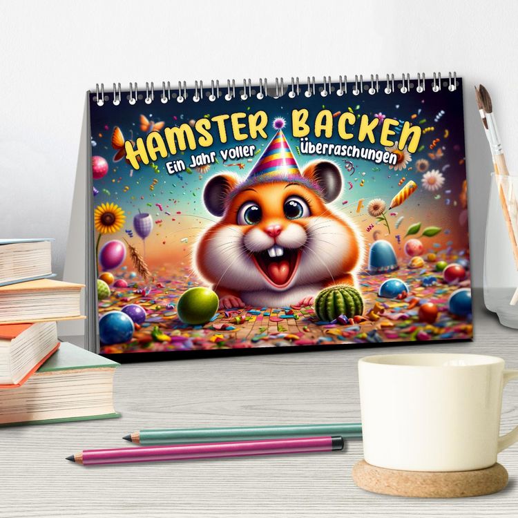 Produktbild: Hamsterbacken: Ein Jahr voller &Uuml;berraschungen (Tischkalender 2026 DIN A5 quer), CALVENDO Monatskalender