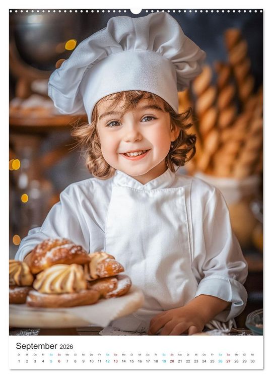 Produktbild: Backen mit Kids (hochwertiger Premium Wandkalender 2026 DIN A2 hoch), Kunstdruck in Hochglanz