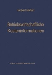 Produktbild: Betriebswirtschaftliche Kosteninformationen
