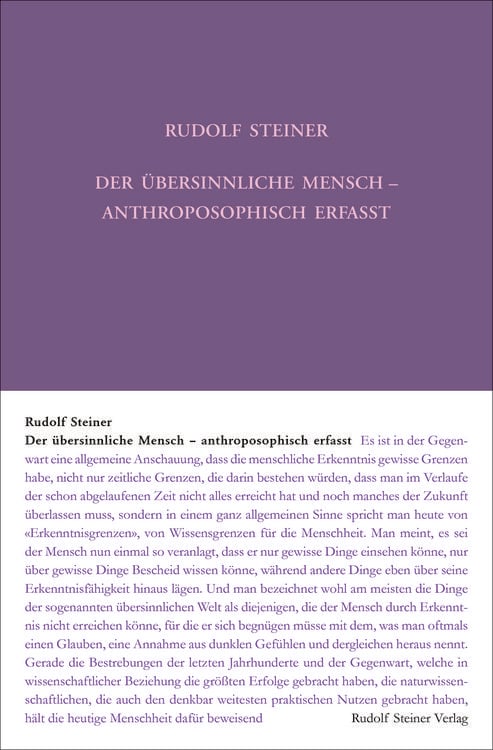 Produktbild: Der &uuml;bersinnliche Mensch - anthroposophisch erfasst