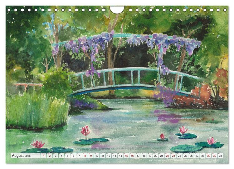 Produktbild: Frankreich Aquarelle (Wandkalender 2026 DIN A4 quer), CALVENDO Monatskalender
