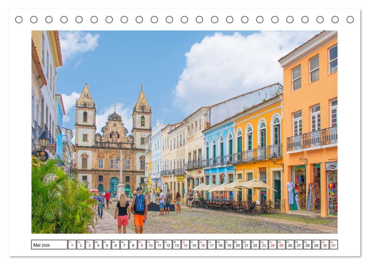 Produktbild: Brasiliens K&uuml;stenst&auml;dte - Rio de Janeiro, Olinda und Salvador de Bahia (Tischkalender 2026 DIN A5 quer), CALVENDO Monatskalender