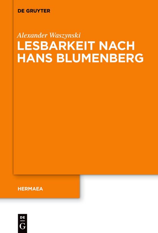 Produktbild: Lesbarkeit nach Hans Blumenberg