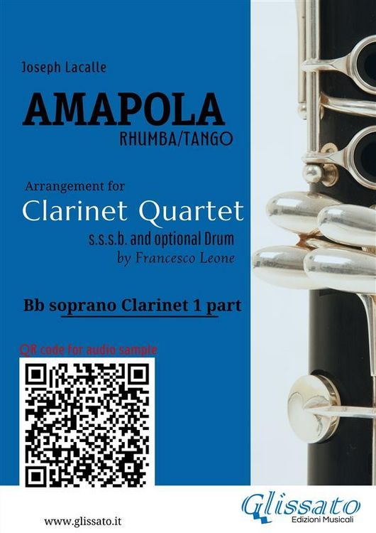 Produktbild: Bb Clarinet 1 part of "Amapola" for Clarinet Quartet