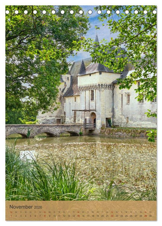 Produktbild: Die Schl&ouml;sser im Loiretal (Tischkalender 2026 DIN A5 hoch), CALVENDO Monatskalender