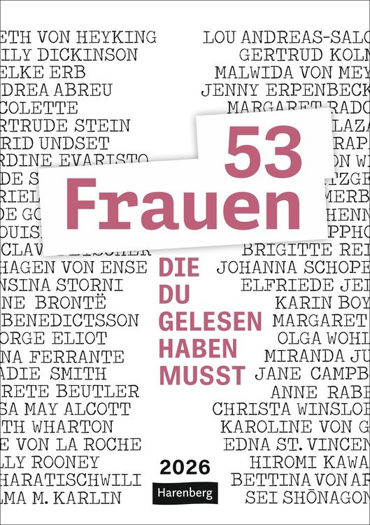 Produktbild: 53 Frauen, die du gelesen haben musst Wochen-Kulturkalender 2026
