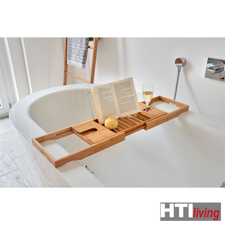 HTI-Living Badewannenablage, Bambus/Metall verchromt Badewannenablage,  Bambus/Metall verchromt kaufen