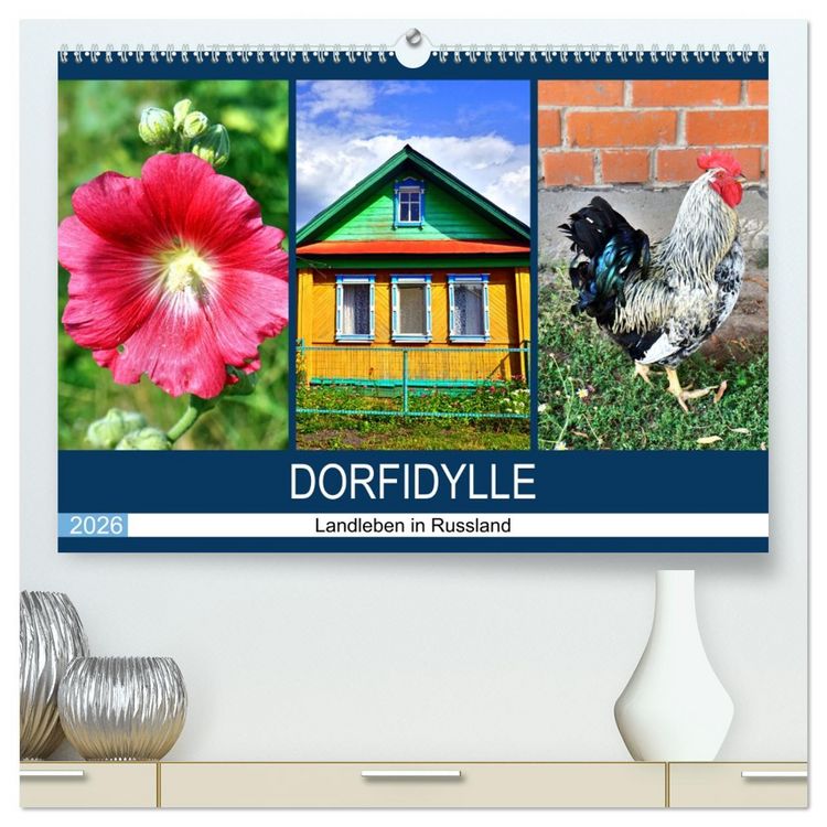 Produktbild: Dorfidylle - Landleben in Russland (hochwertiger Premium Wandkalender 2026 DIN A2 quer), Kunstdruck in Hochglanz