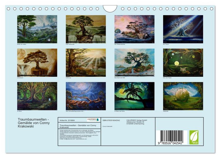 Produktbild: Traumbaumwelten - Gem&auml;lde von Conny Krakowski (Wandkalender 2026 DIN A4 quer), CALVENDO Monatskalender