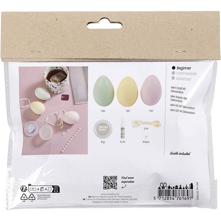 Produktbild: Creativ Company Mini Kreativ Set Dekoration, Eier, Pastellfarben