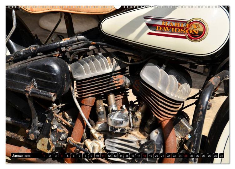 Produktbild: Harley Davidson WLA 750 (hochwertiger Premium Wandkalender 2026 DIN A2 quer), Kunstdruck in Hochglanz