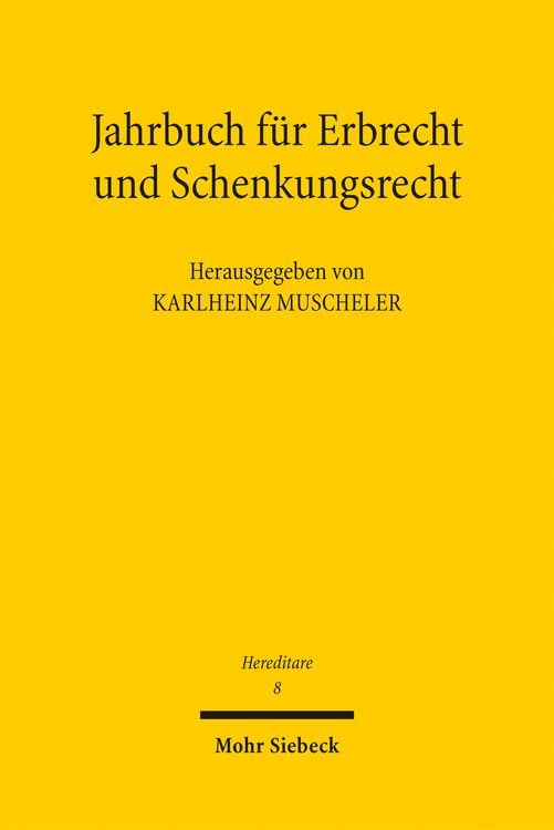 Produktbild: Jahrbuch f&uuml;r Erbrecht und Schenkungsrecht