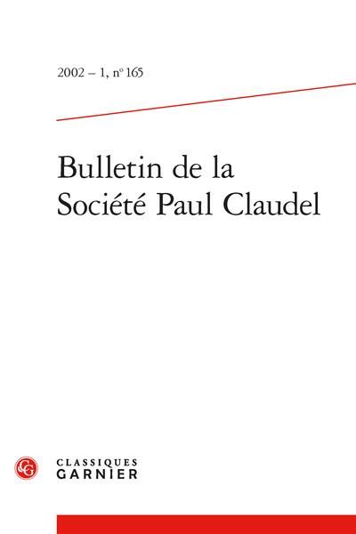 Produktbild: Bulletin de la Societe Paul Claudel; Claudel et le Principe de