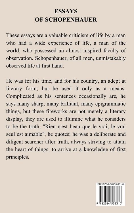 Produktbild: Essays of Schopenhauer
