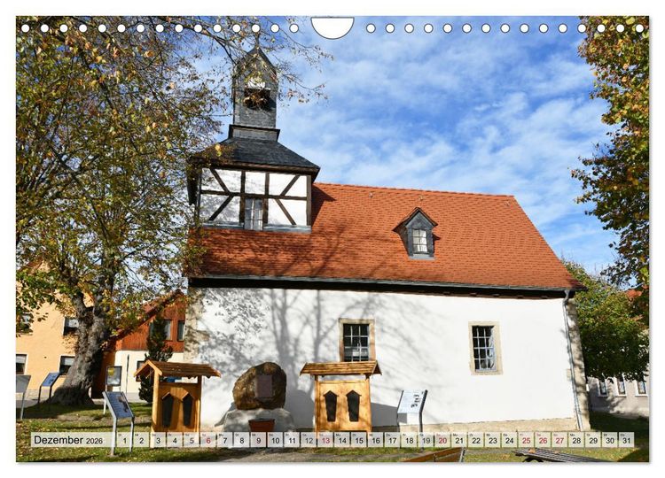 Produktbild: Wunderbares Th&uuml;ringen - besondere Dorfkirchen (Wandkalender 2026 DIN A4 quer), CALVENDO Monatskalender
