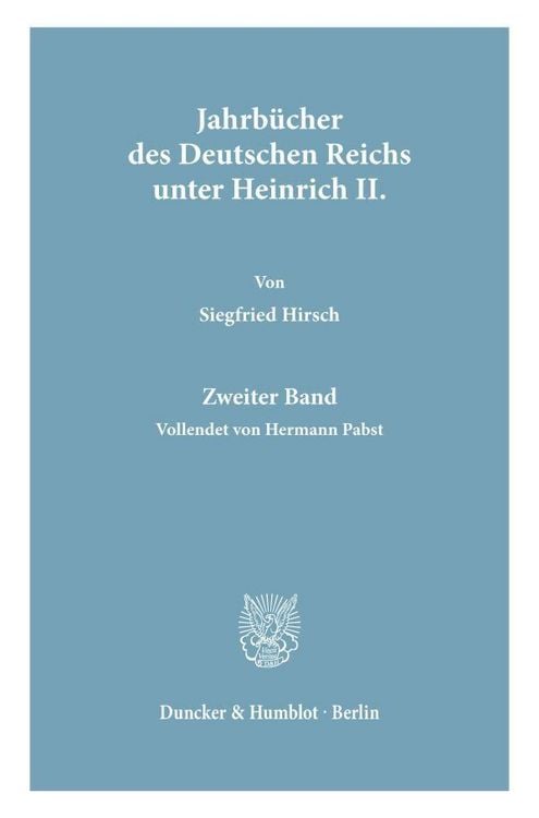 Produktbild: Jahrbücher des Deutschen Reichs unter Heinrich II.