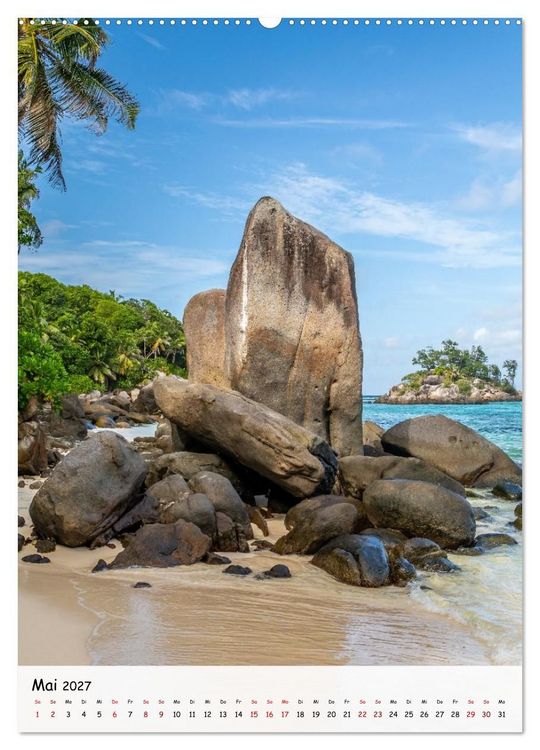 Produktbild: Seychellen -Traumhafte Landschaften (Wandkalender 2027 DIN A2 hoch), CALVENDO Monatskalender