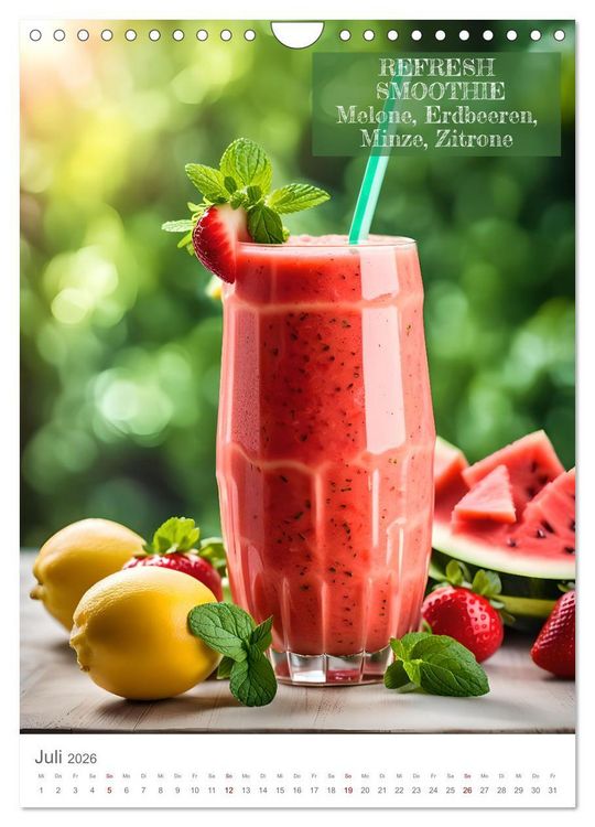 Produktbild: Vitamine im Glas - Gesunde Smoothie Kreationen (Wandkalender 2026 DIN A4 hoch), CALVENDO Monatskalender