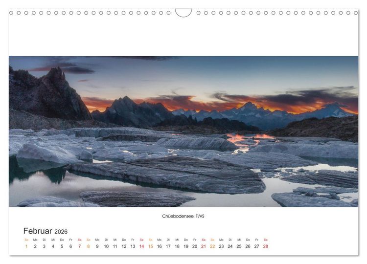 Produktbild: Bergseen Schweiz von Urs M&uuml;hlich (Wandkalender 2026 DIN A3 quer), CALVENDO Monatskalender