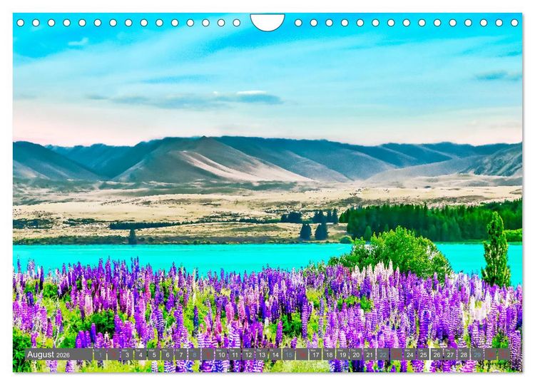 Produktbild: A journey from Auckland to Queenstown (Wall Calendar 2026 DIN A4 landscape), CALVENDO 12 Month Wall Calendar
