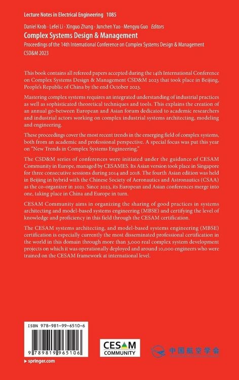 Produktbild: Complex Systems Design & Management