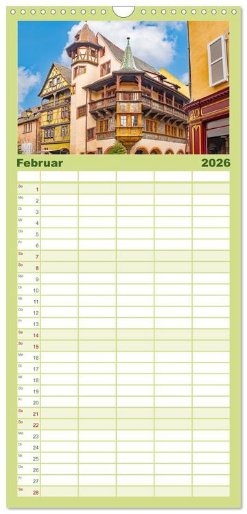Produktbild: Familienplaner 2026 - Das malerische Colmar im Elsass mit 5 Spalten (Wandkalender, 21 x 45 cm) CALVENDO