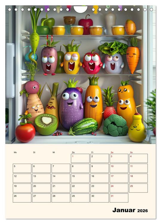 Produktbild: Nachts im K&uuml;hlschrank (Wandkalender 2026 DIN A4 hoch), CALVENDO Monatskalender