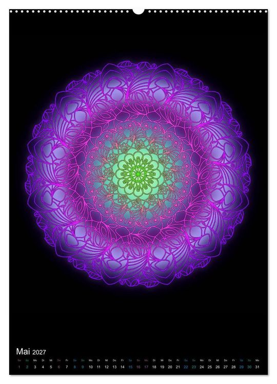 Produktbild: Mandala-Kalender 2027 (Wandkalender 2027 DIN A2 hoch), CALVENDO Monatskalender