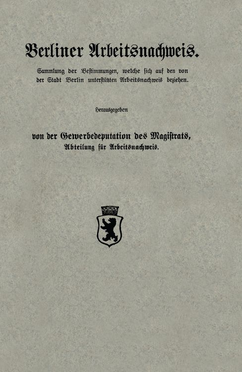Produktbild: Berliner Arbeitsnachweis