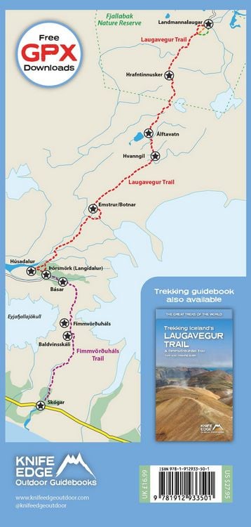 Produktbild: Trekking Map: Iceland's Laugavegur Trail