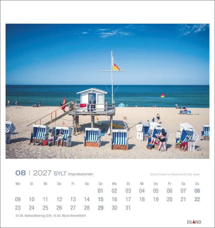 Produktbild: Sylt Impressionen Postkartenkalender 2027
