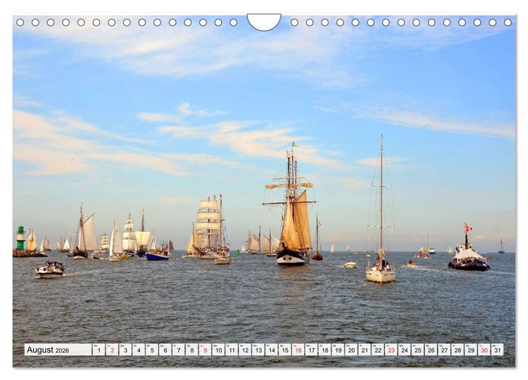 Produktbild: Die HANSE SAIL Das gro&szlig;e Seglertreffen in Rostock (Wandkalender 2026 DIN A4 quer), CALVENDO Monatskalender