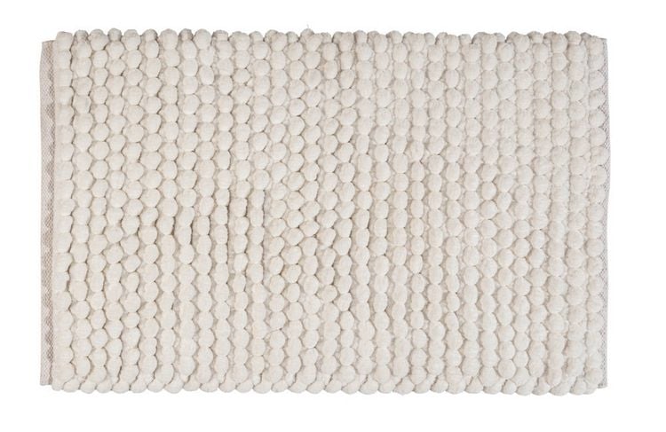 Produktbild: Badteppich Mod. Solivo, weiß, Polyester/Baumwolle, 50x80 cm, rutschhemmend beschichtet,