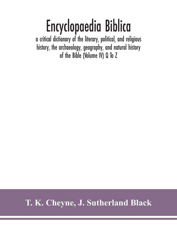 Produktbild: Encyclopaedia Biblica