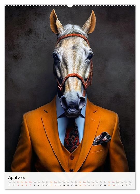 Produktbild: Stylish Horses (Wall Calendar 2026 DIN A2 portrait), CALVENDO 12 Month Wall Calendar