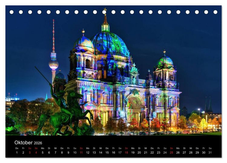 Produktbild: Berliner Stadtansichten (Tischkalender 2026 DIN A5 quer), CALVENDO Monatskalender