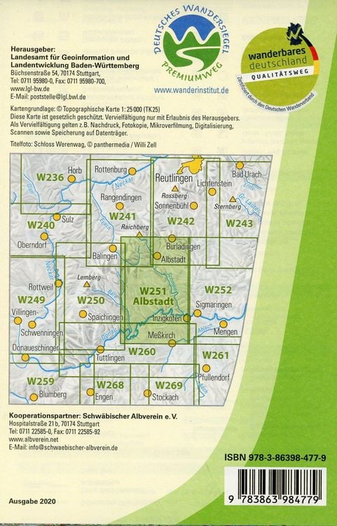 Produktbild: Wanderkarte 1:25000 Albstadt