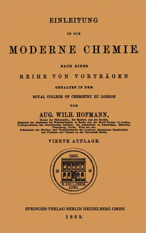 Produktbild: Einleitung in die moderne Chemie